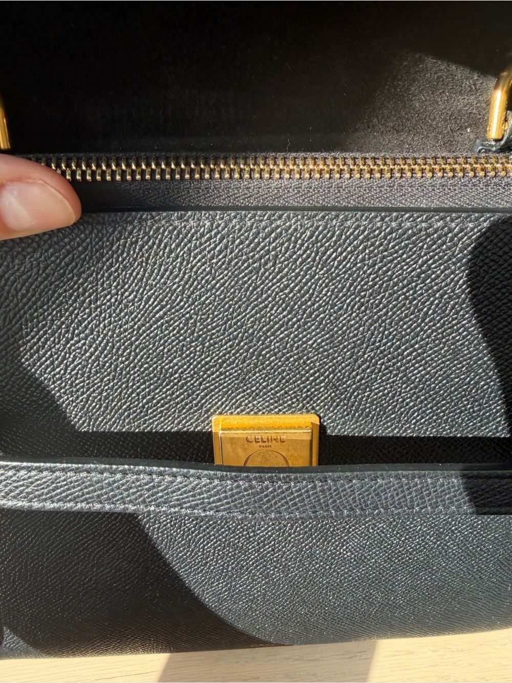 Celine Black Micro Belt Bag in Black- grained calfskin leather - Picture 5 of 8